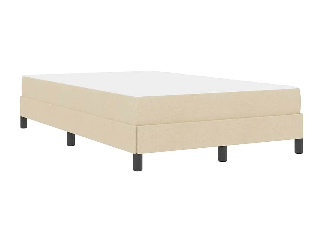 Boxspringbed met crème matras 120 x 200 cm stof