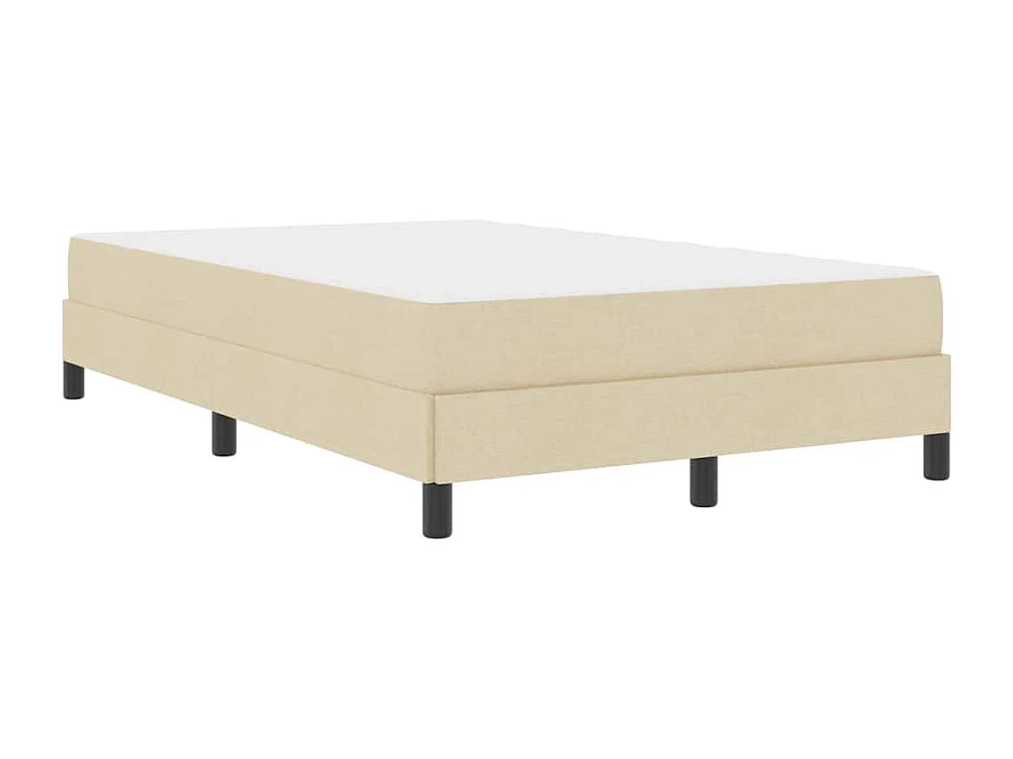 Boxspringbett mit cremefarbener Matratze 120 x 200 cm Stoff