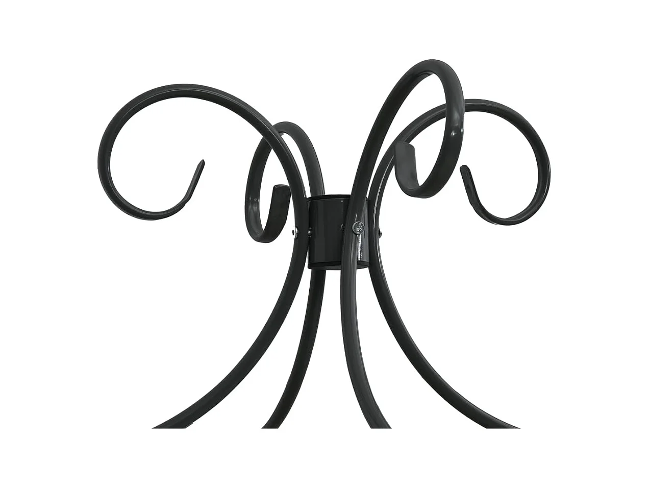 Struttura letto a baldacchino senza materasso in metallo nero 120x200 cm