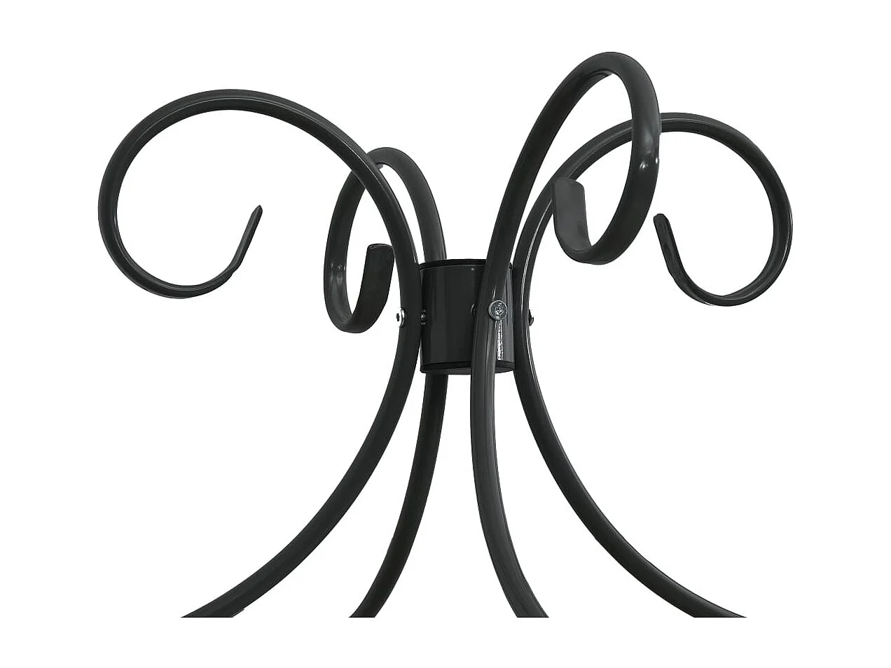 Cadre de lit à baldaquin sans matelas noir métal 120x200 cm