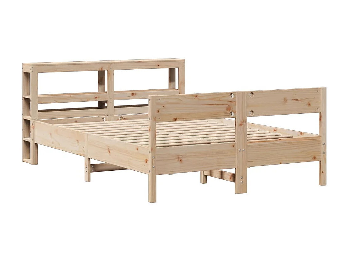 Estructura de cama sin colchón 120x190 cm madera maciza de pino