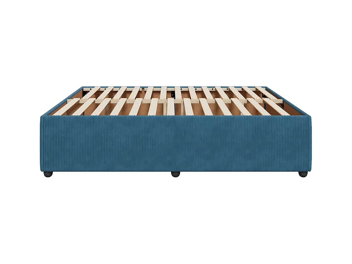 Estructura de cama sin colchón azul 200x200 cm terciopelo