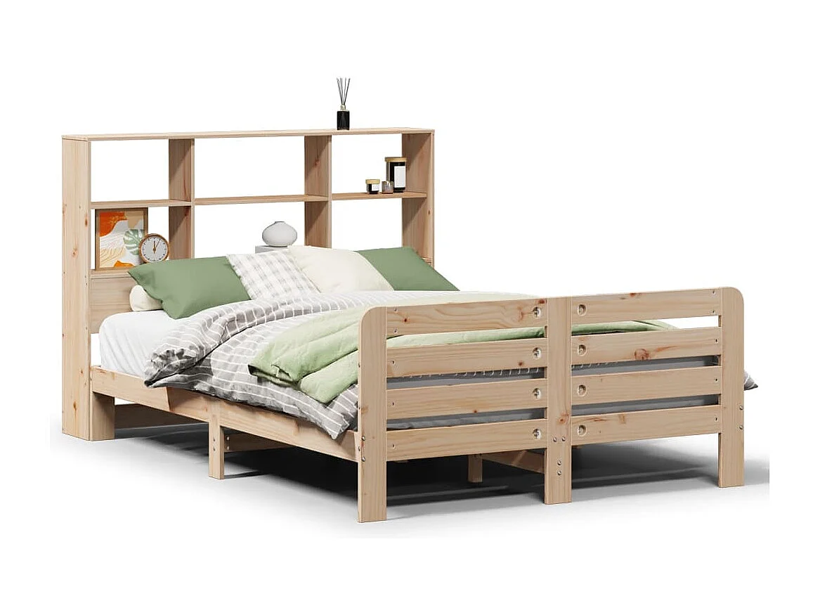 Cadre de lit sans matelas 140x200 cm bois massif de pin