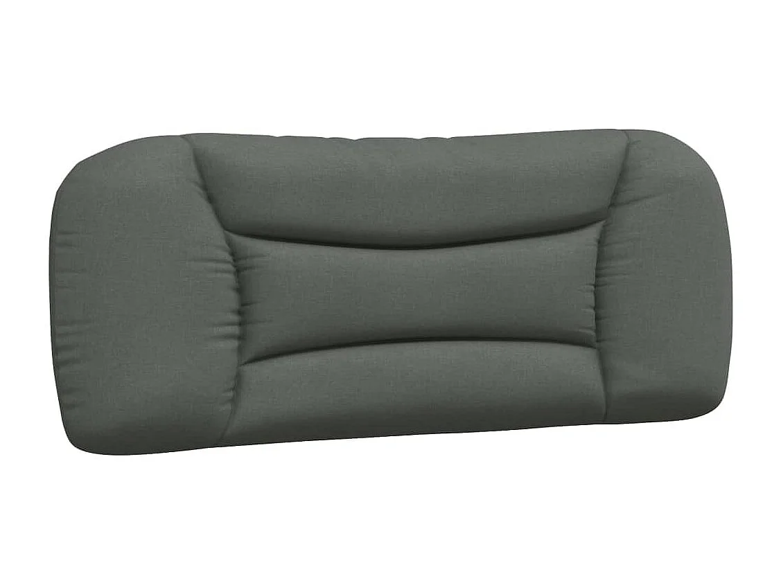 Cadre de lit avec LED sans matelas gris foncé 100x200 cm tissu