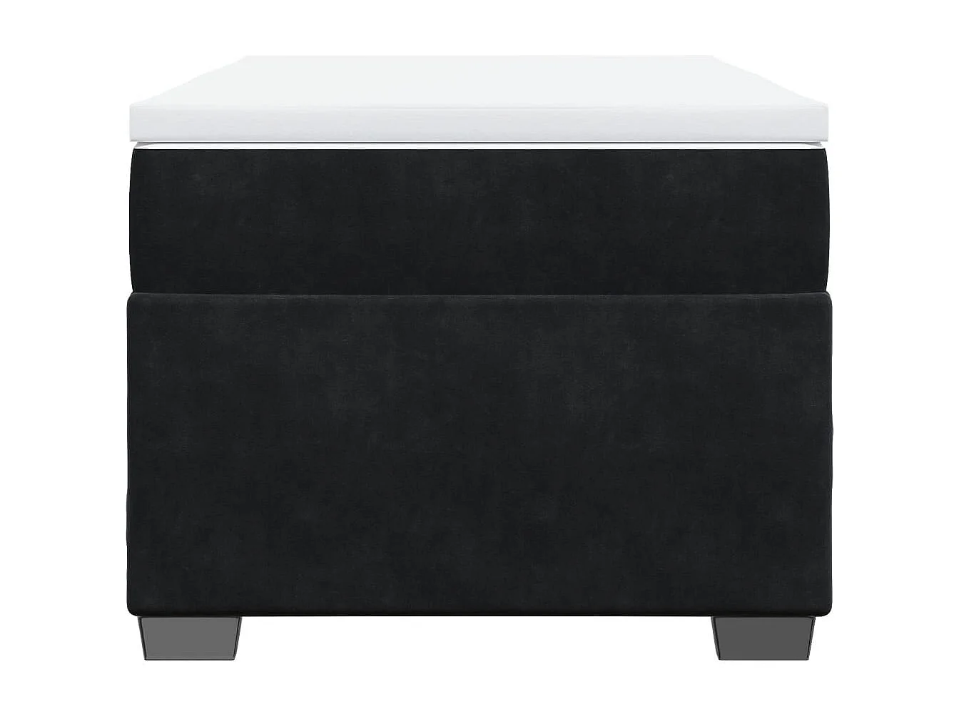 Sommier à lattes de lit avec matelas Noir 90x190 cm Velours