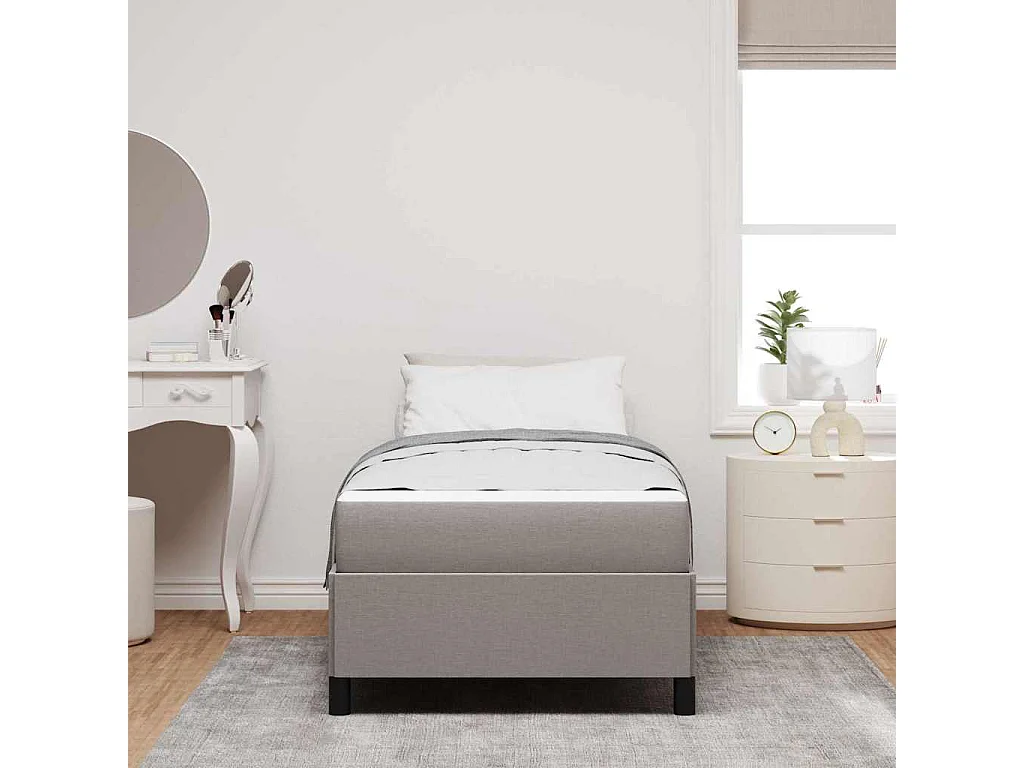 Taupe en zwart springbed 100 x 200 cm