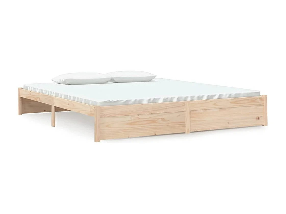 Cadre de lit sans matelas bois massif 180x200 cm