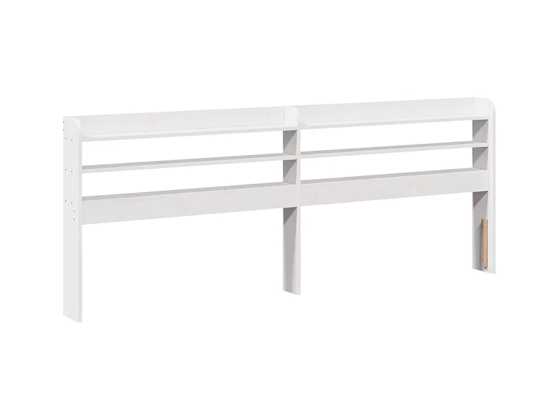 Estructura de cama sin colchón blanca 150x200 cm madera maciza de pino