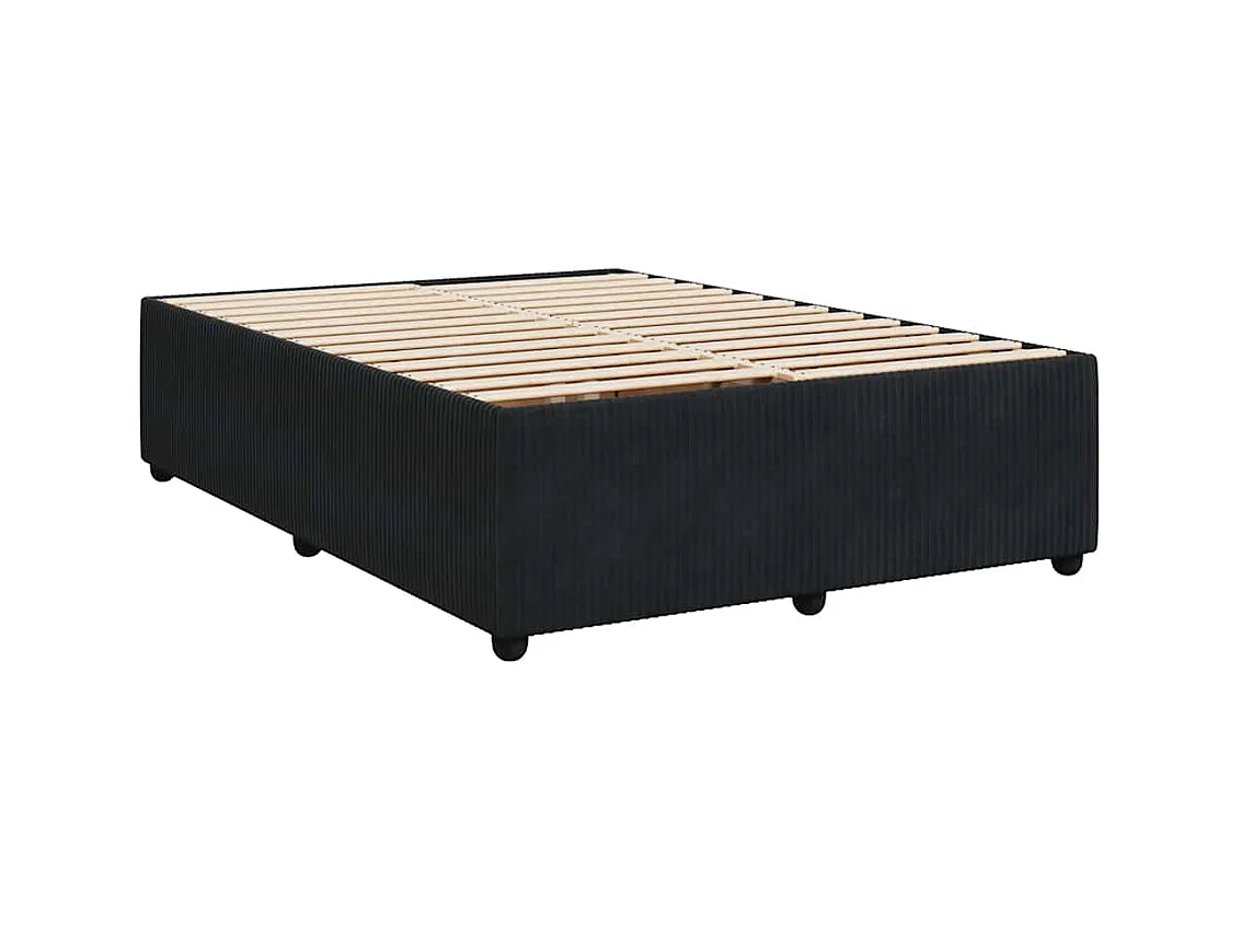 Bedframe zonder matras zwart 160x200 cm fluweel