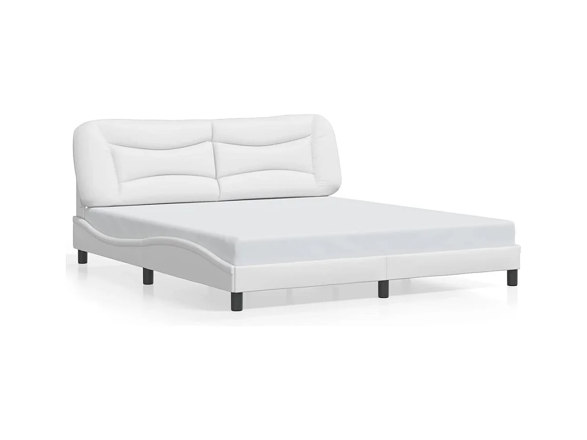 Struttura letto senza materasso bianco 180x200 cm similpelle