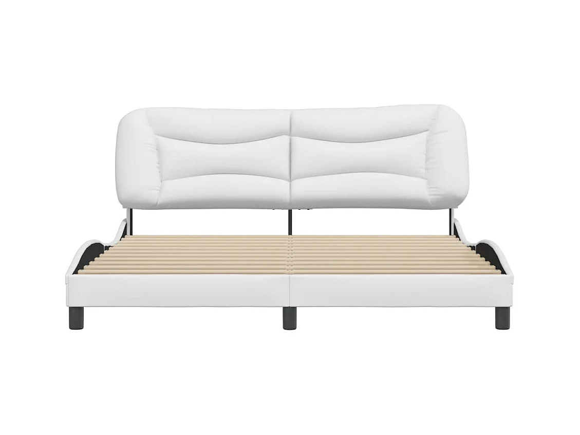 Struttura letto senza materasso bianco 180x200 cm similpelle