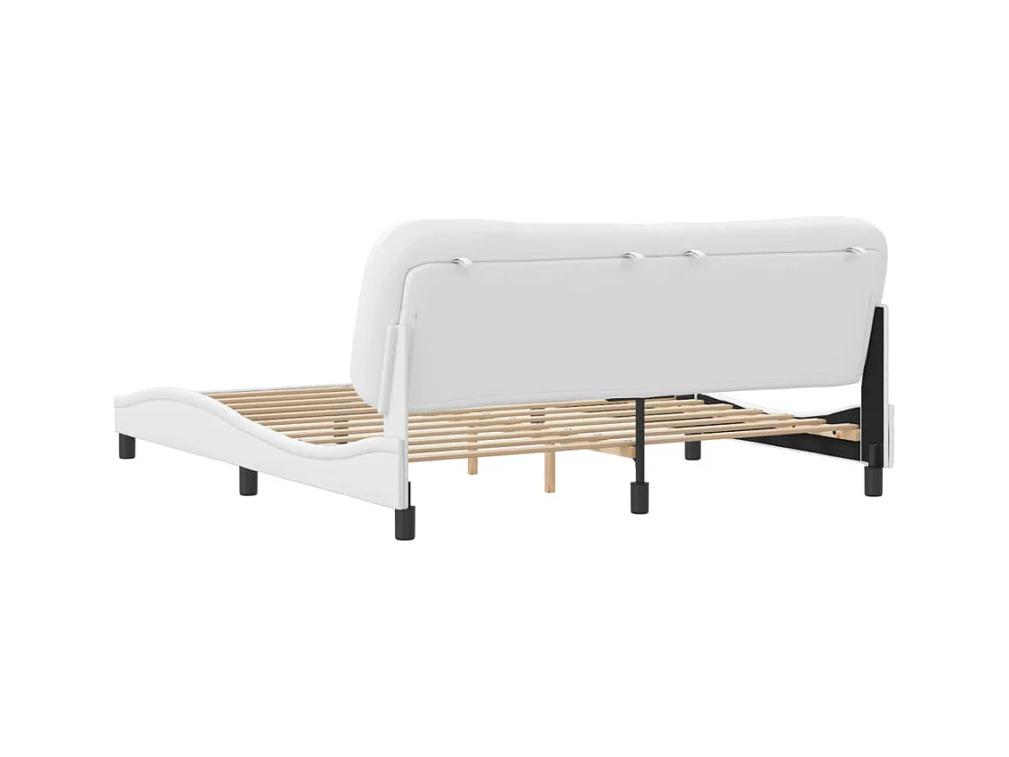 Struttura letto senza materasso bianco 180x200 cm similpelle