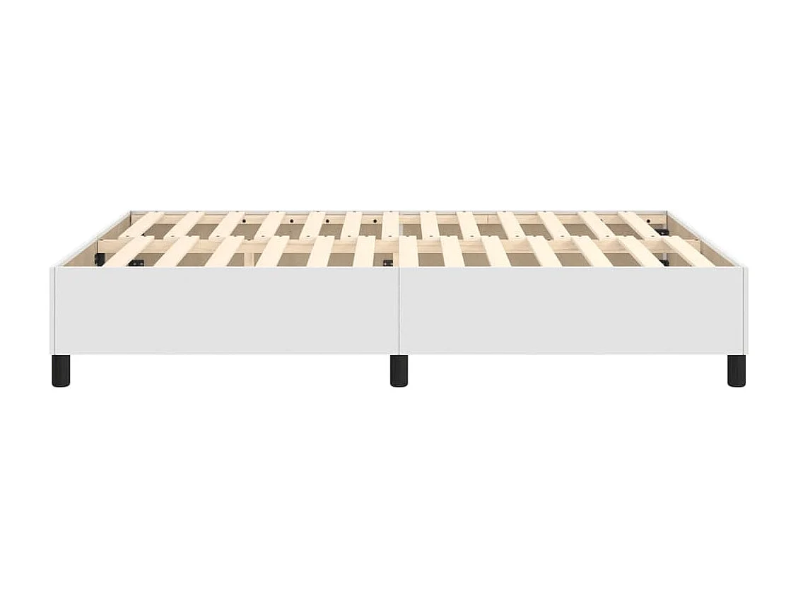 Cadre de lit sans matelas blanc 140x190 cm similicuir