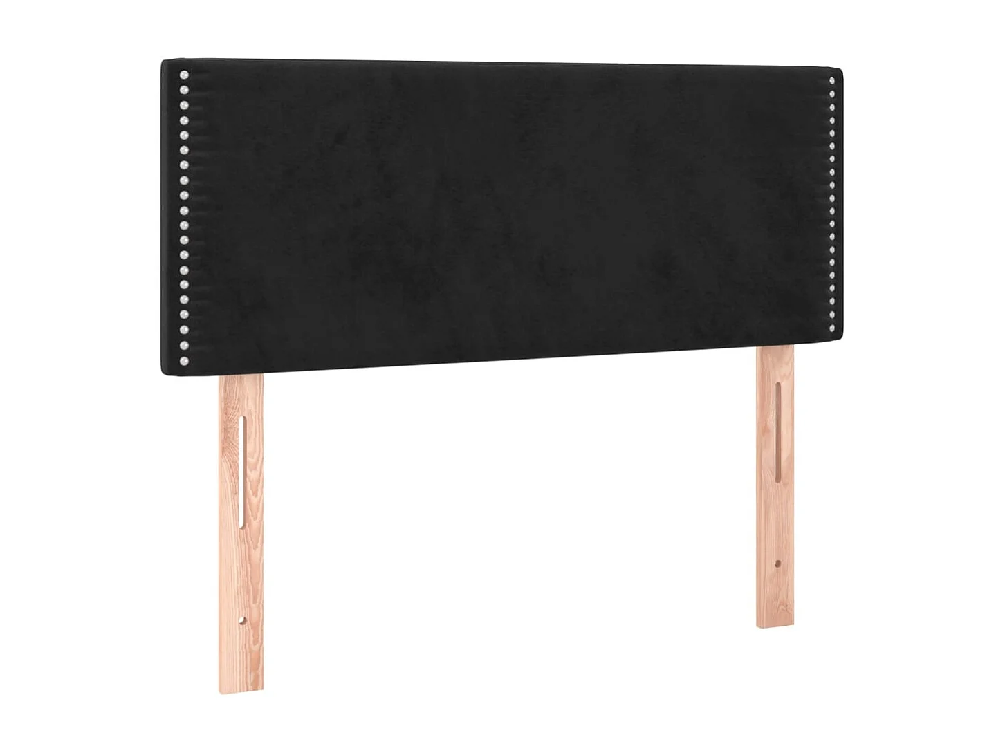 Lattenbodem en matras Zwart 80x200 cm Fluweel