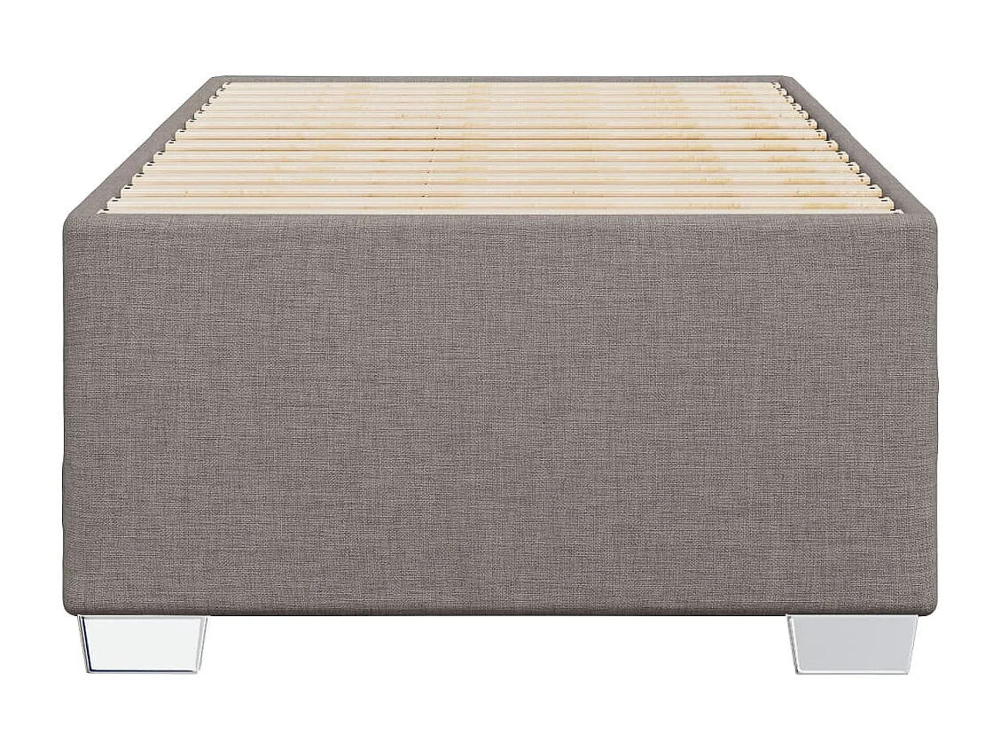 Bettgestell ohne Matratze taupe 80x200 cm Stoff