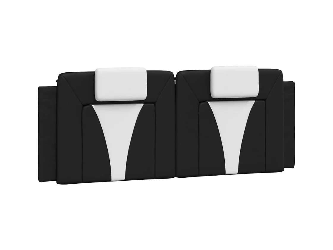 Bedframe met LED zonder matras zwart-wit 140x200 cm