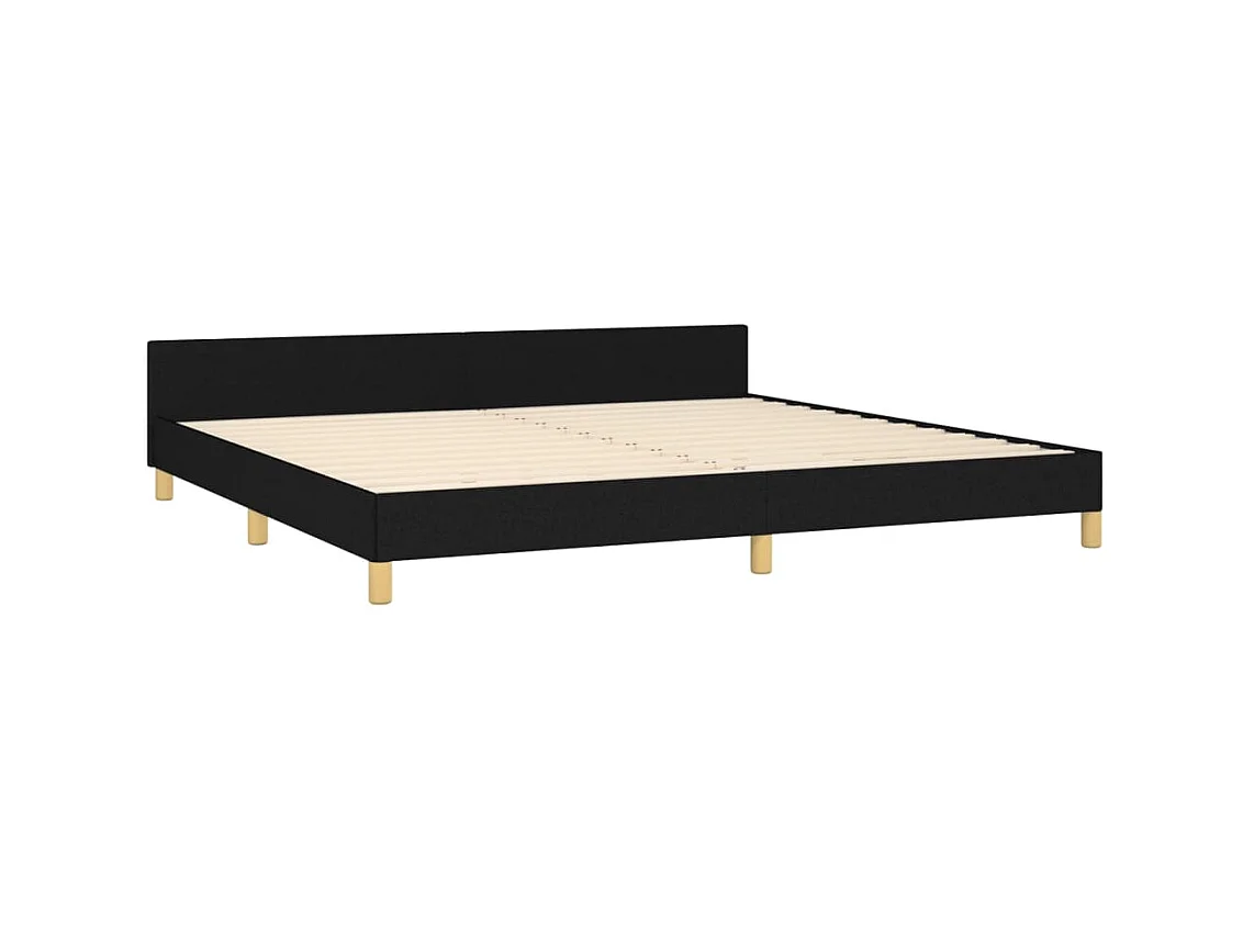 Bedframe zonder matras zwart 200x200 cm stof