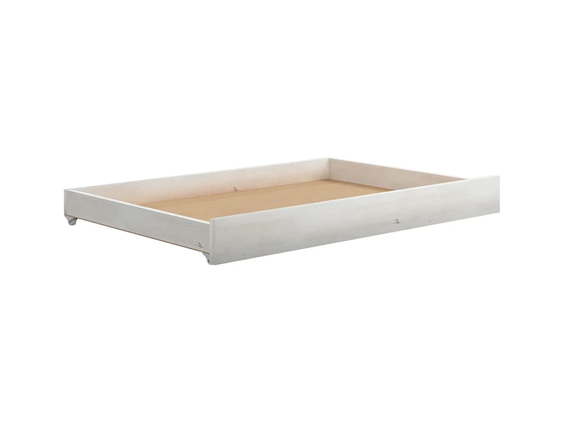 Lit coulissant sans matelas 2x(90x200) cm blanc