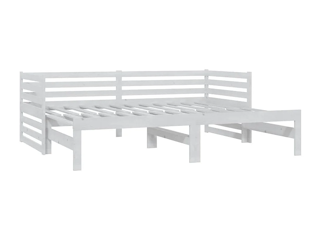 Cama corredera sin colchón 2x(90x200) cm blanca