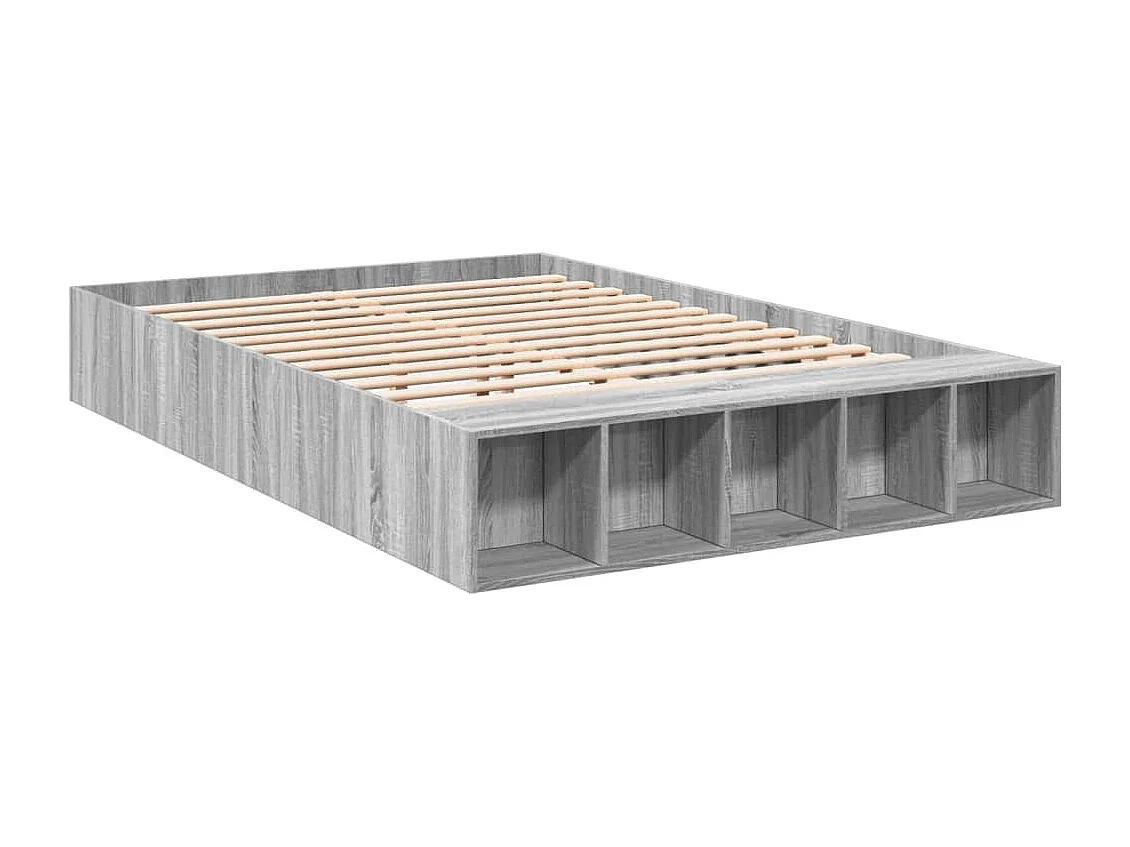 Struttura letto senza materasso sonoma grigio 140x200 cm