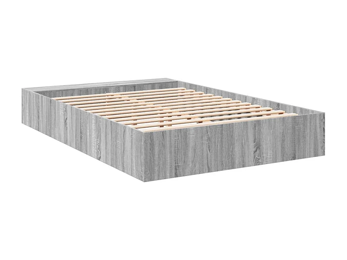 Struttura letto senza materasso sonoma grigio 140x200 cm