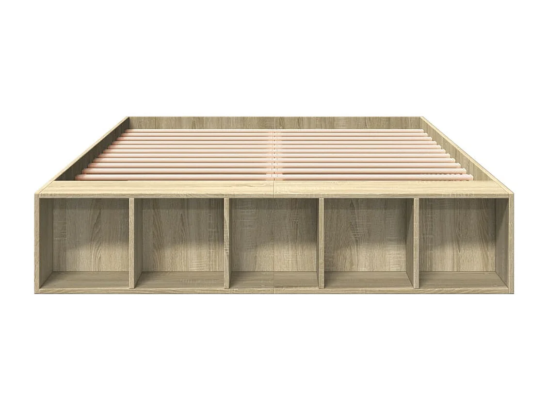 Estructura de cama sin colchón roble Sonoma 150x200 cm