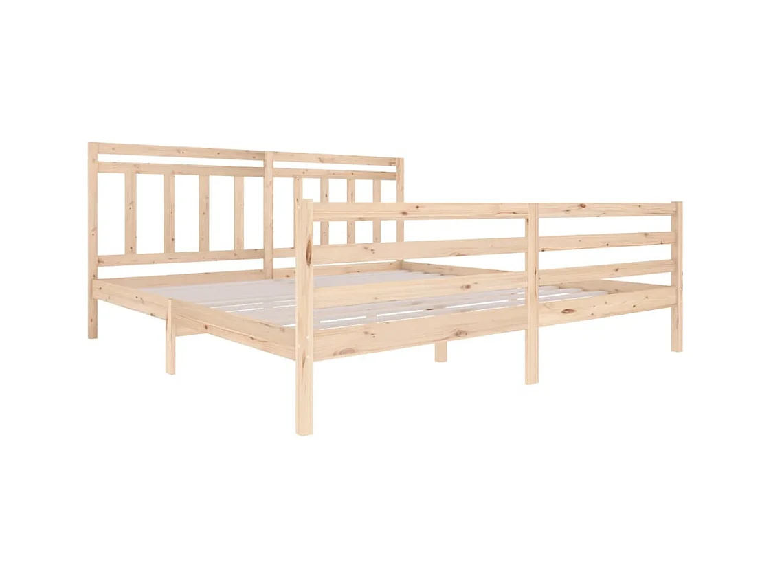 Cadre de lit sans matelas bois massif 200x200 cm