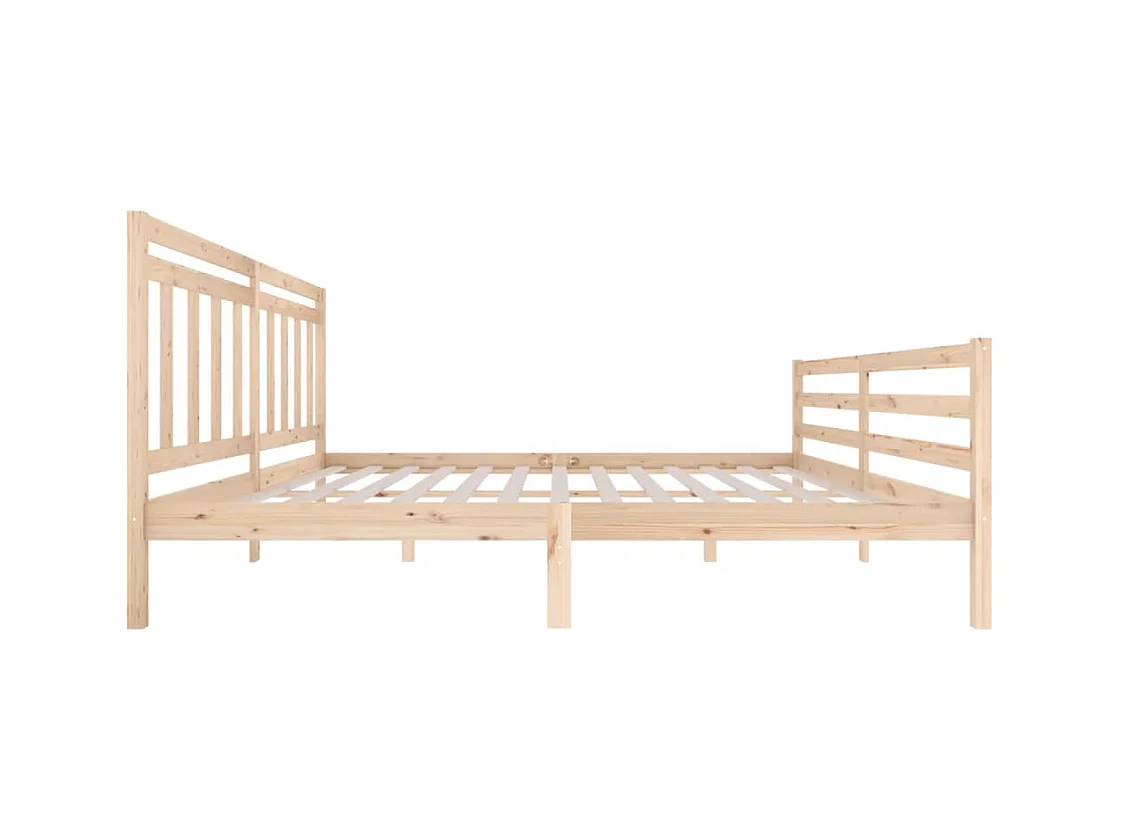 Cadre de lit sans matelas bois massif 200x200 cm