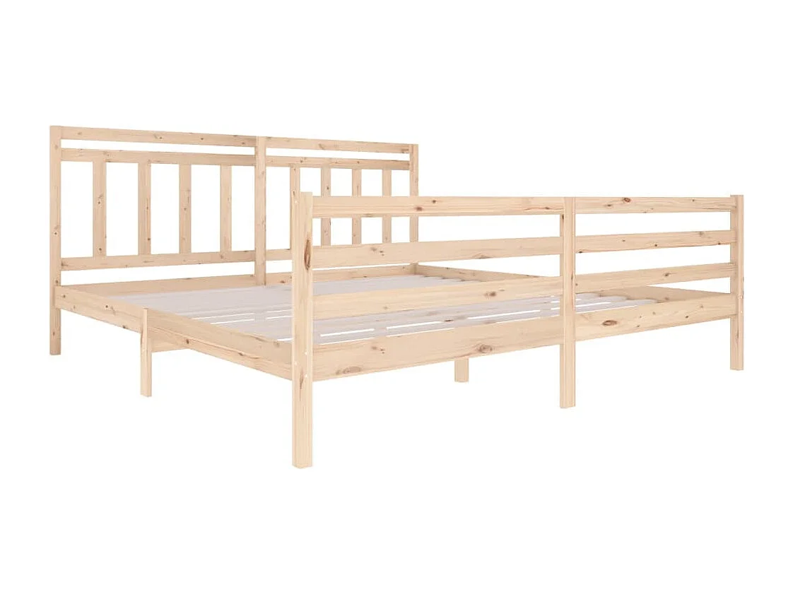 Bedframe zonder matras massief hout 200x200 cm