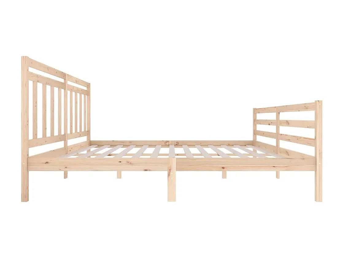 Bedframe zonder matras massief hout 200x200 cm