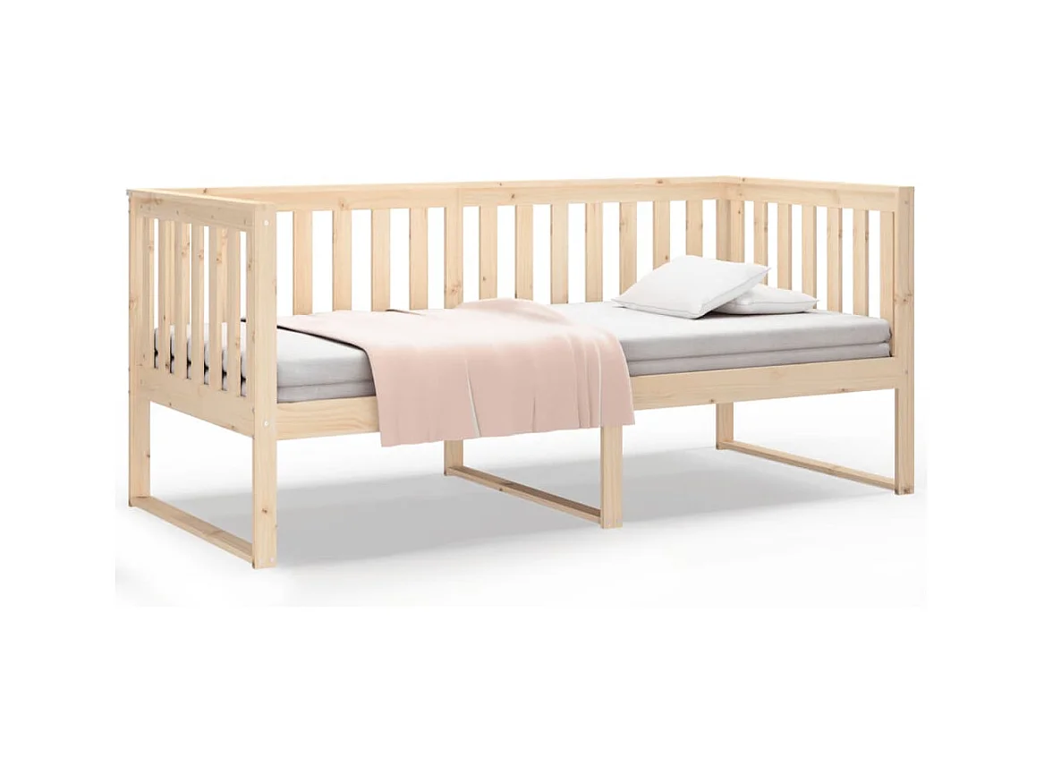 Divano letto senza materasso 90x190 cm in legno massello di pino