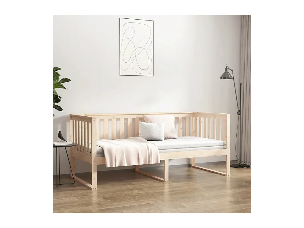 Divano letto senza materasso 90x190 cm in legno massello di pino