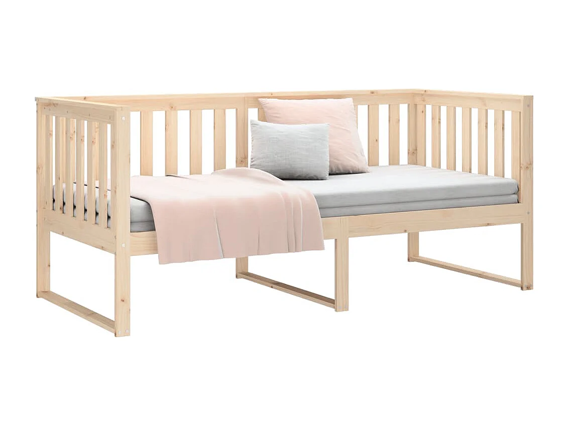 Divano letto senza materasso 90x190 cm in legno massello di pino