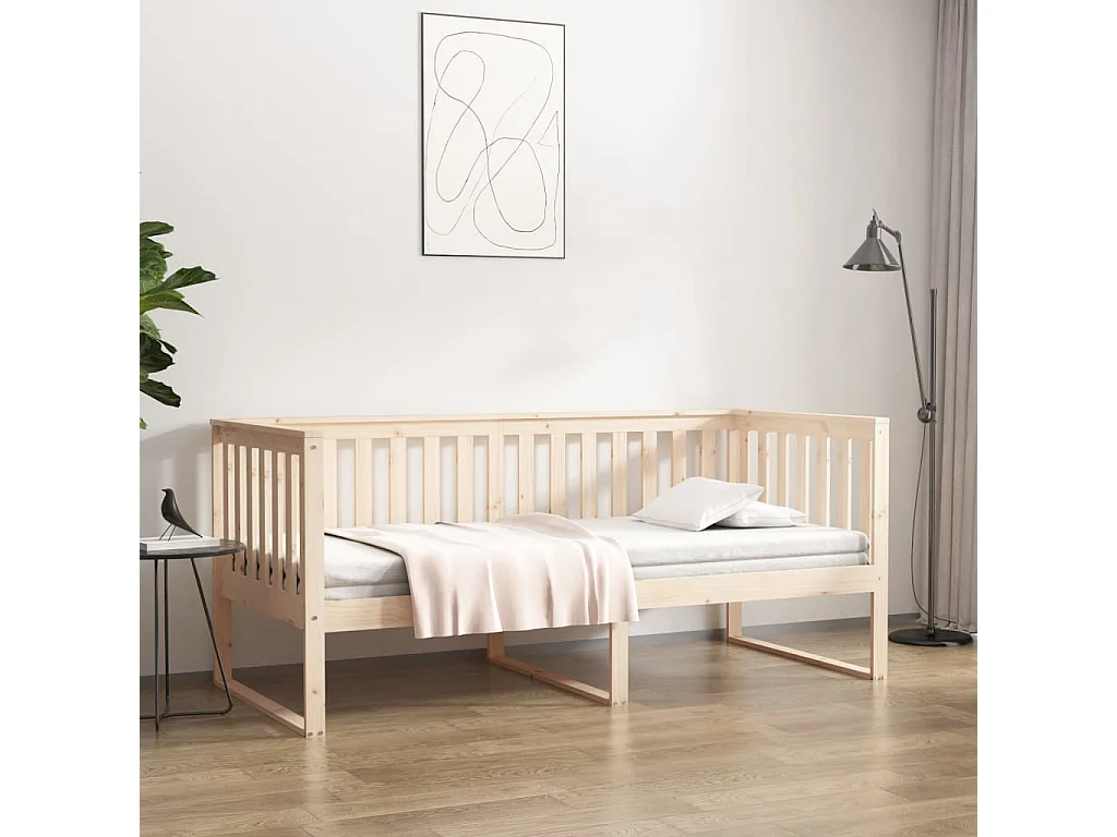 Lit de jour sans matelas 90x190 cm bois de pin massif