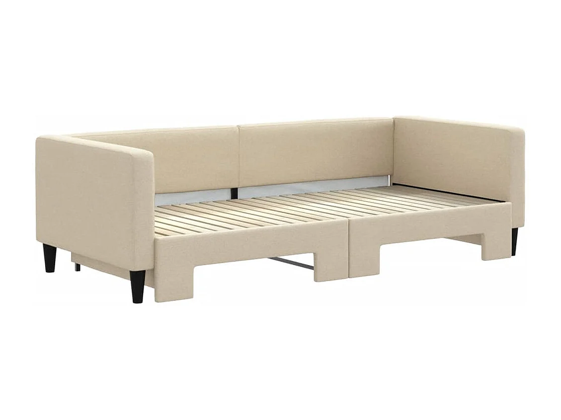 Dagbed met onderschuifbed zonder crème matras 90x200 cm