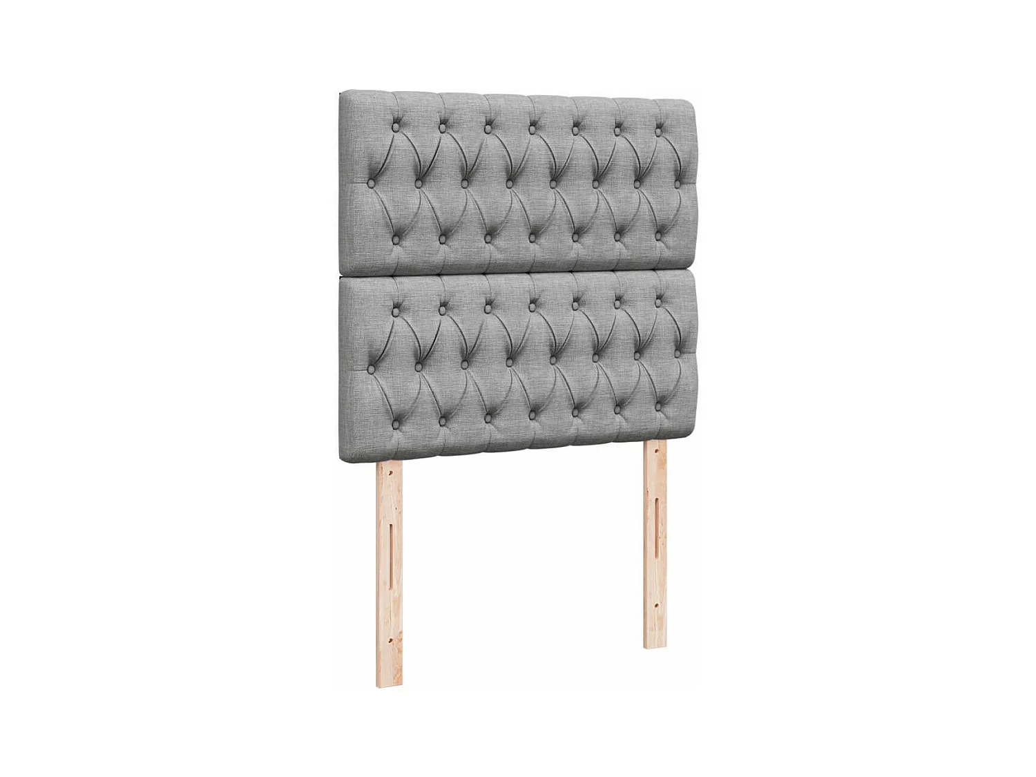 Rete a doghe con materasso grigio chiaro 80x200 cm tessuto