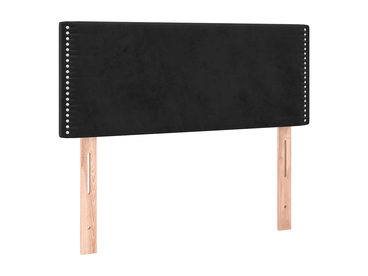 Lattenbodem en matras Zwart 80x200 cm Fluweel