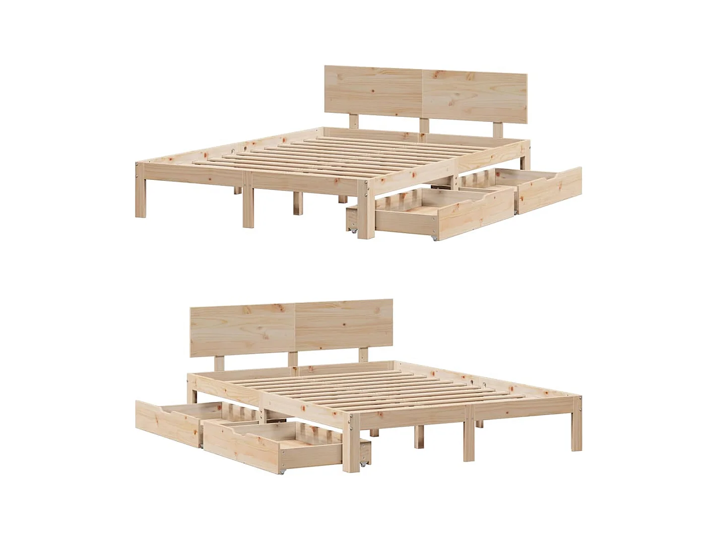 Bedframe met lades zonder matras 120x190 cm