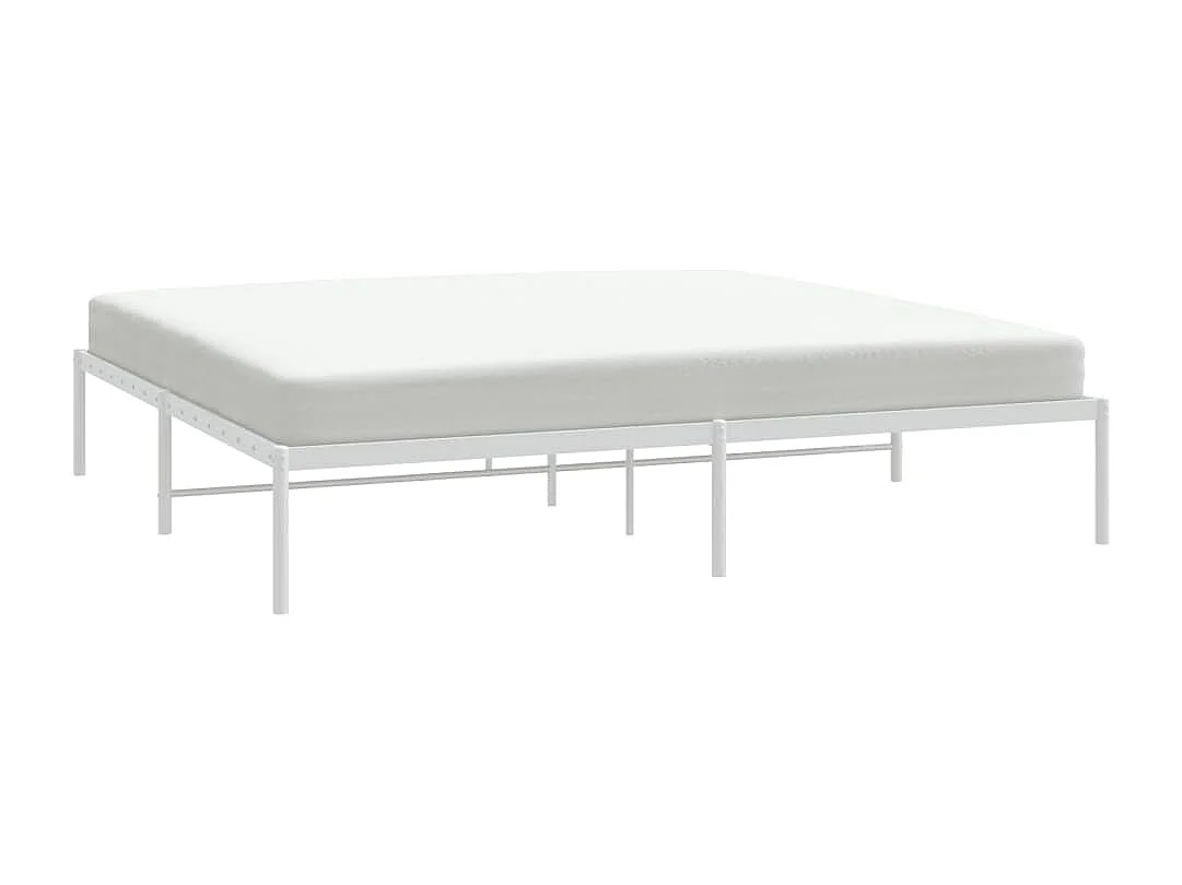 Struttura letto in metallo senza materasso bianco 180x200 cm