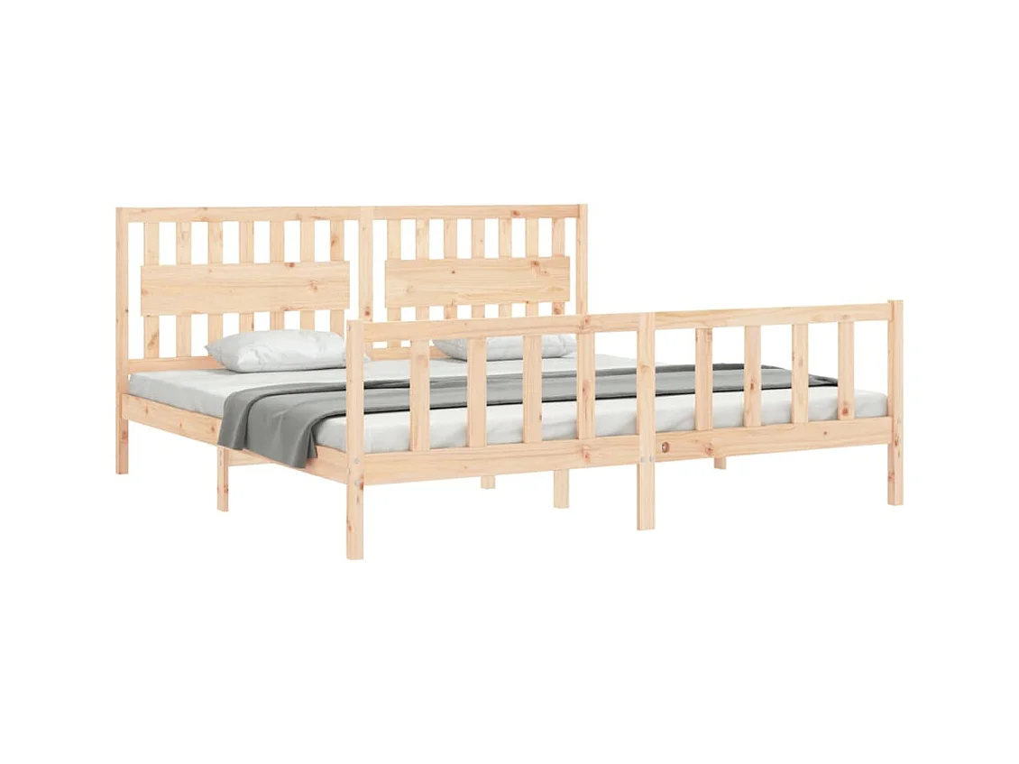 Cadre de lit sans matelas 200x200 cm bois massif de pin