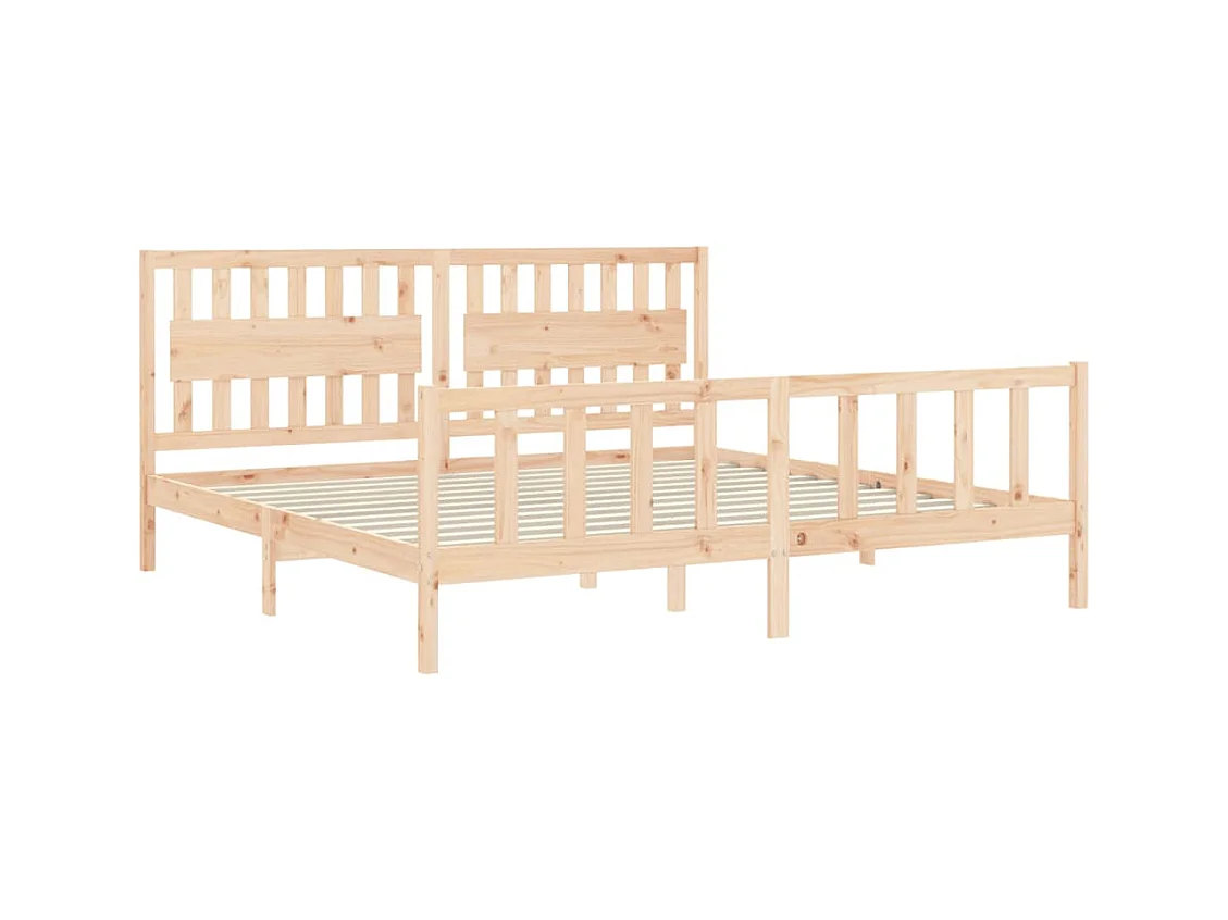 Cadre de lit sans matelas 200x200 cm bois massif de pin