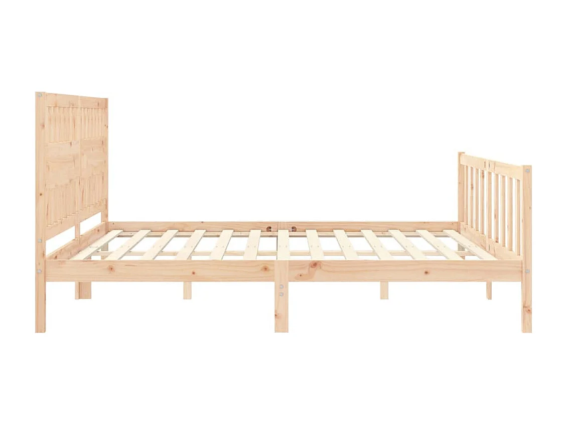 Cadre de lit sans matelas 200x200 cm bois massif de pin