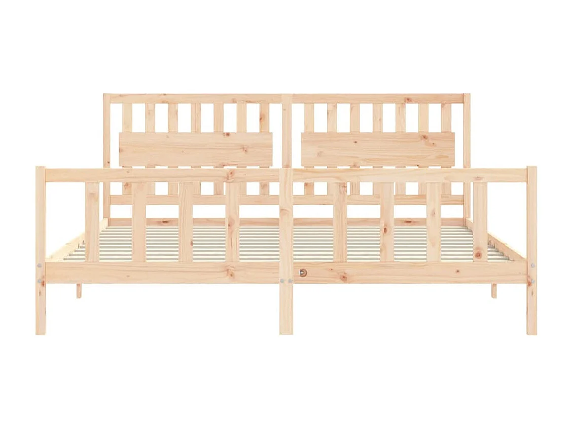 Estructura de cama sin colchón 200x200 cm madera maciza de pino