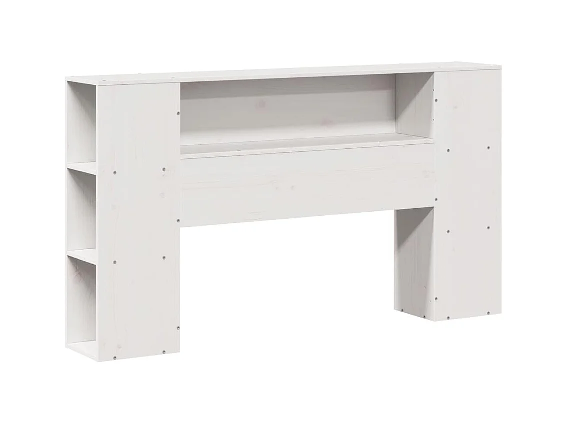 Wit boekenkastbed zonder matras 135x190 cm massief grenenhout