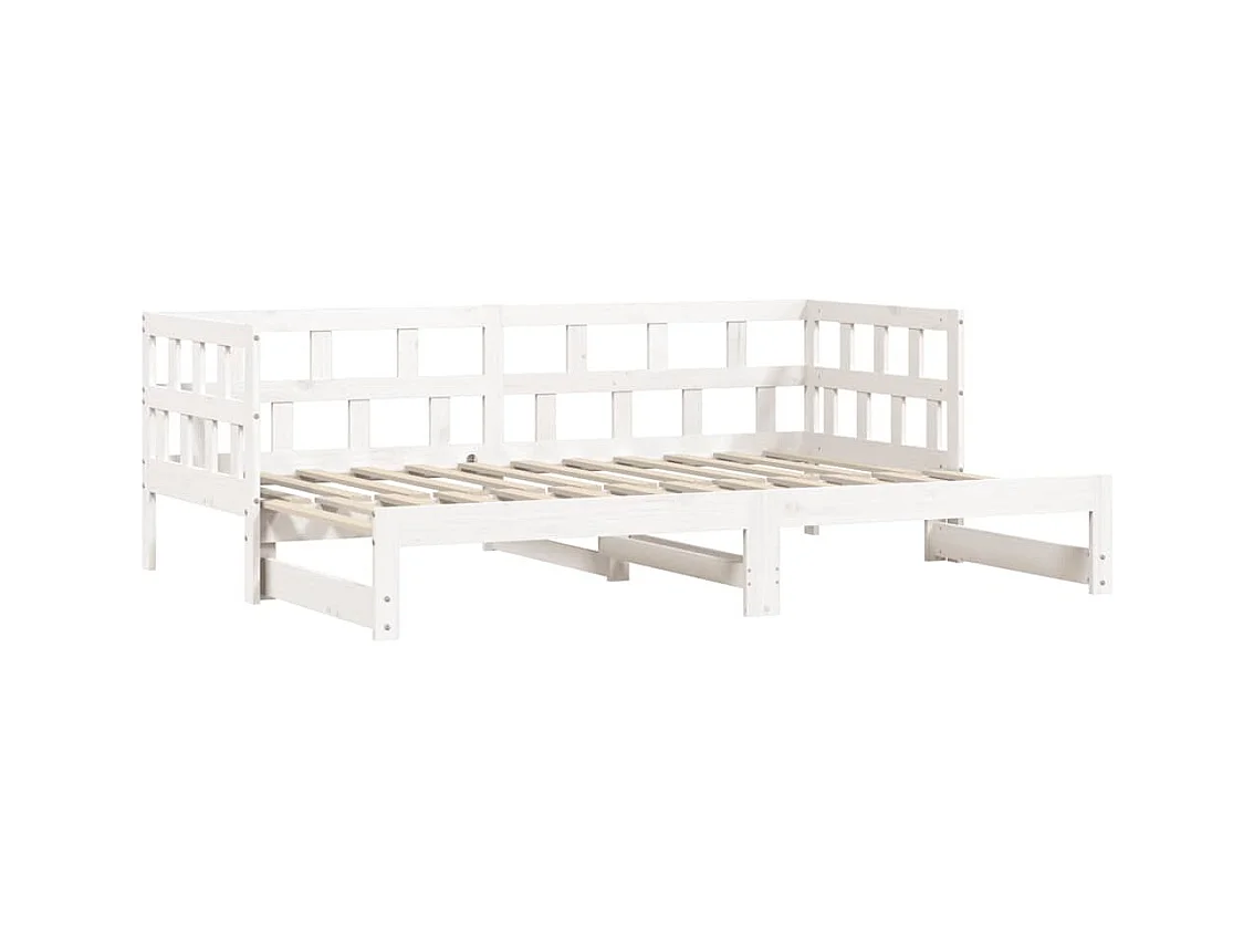 Divano letto e letto estraibile senza materasso 80x200 cm in legno massello