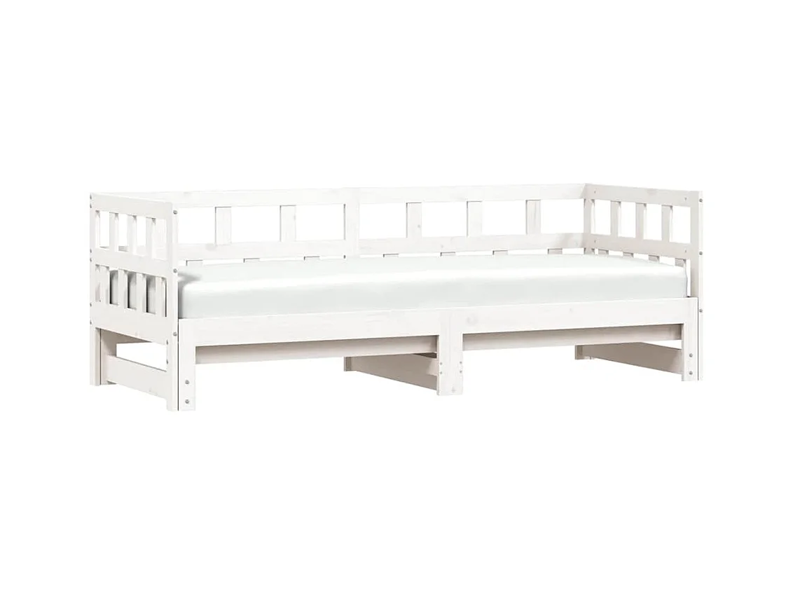 Divano letto e letto estraibile senza materasso 80x200 cm in legno massello