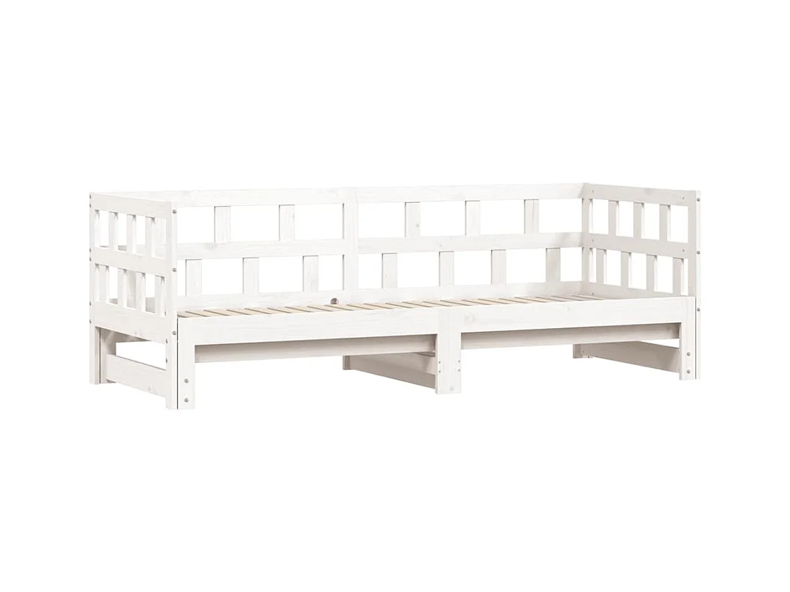 Divano letto e letto estraibile senza materasso 80x200 cm in legno massello