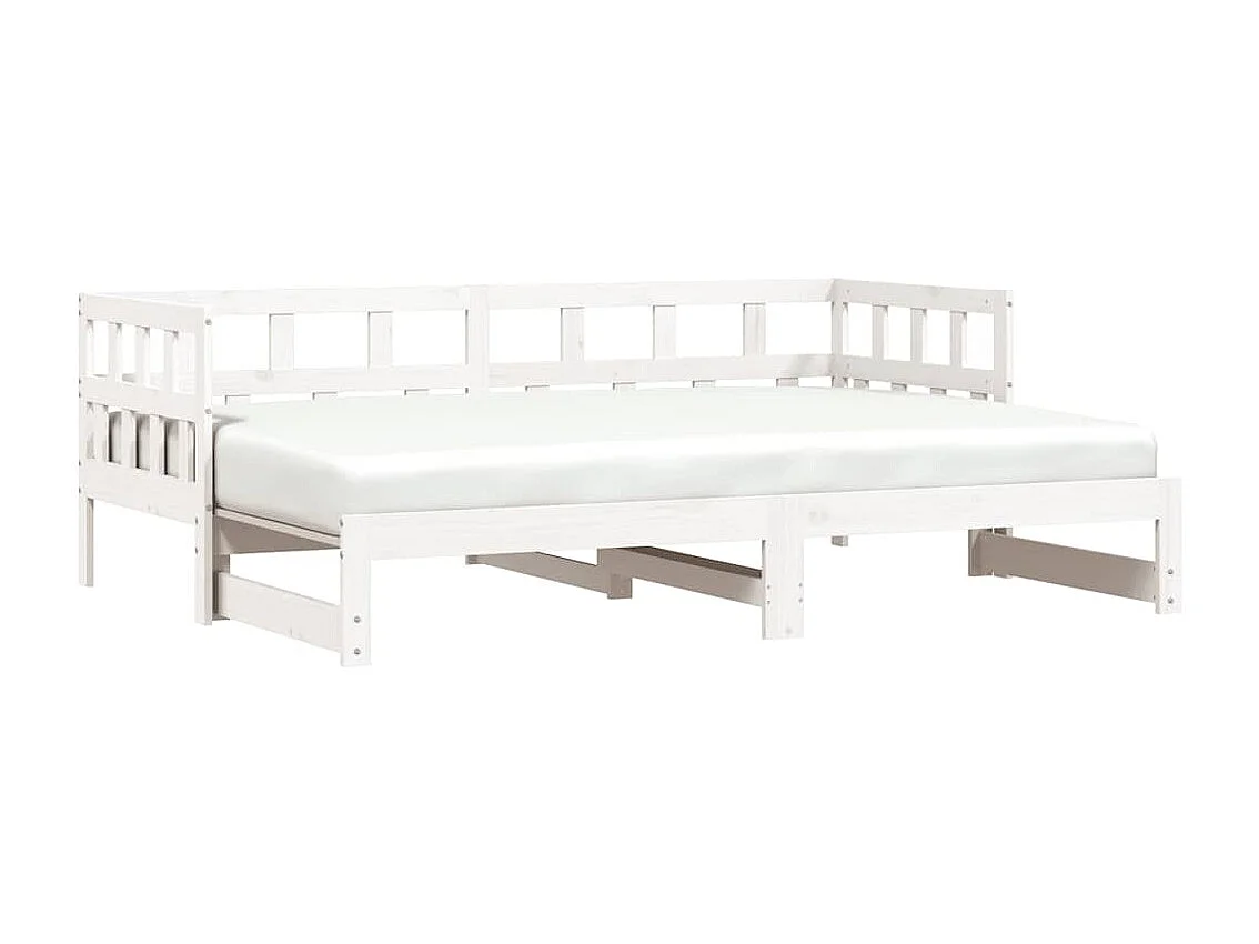 Cama de día y cama nido sin colchón 80x200 cm madera maciza