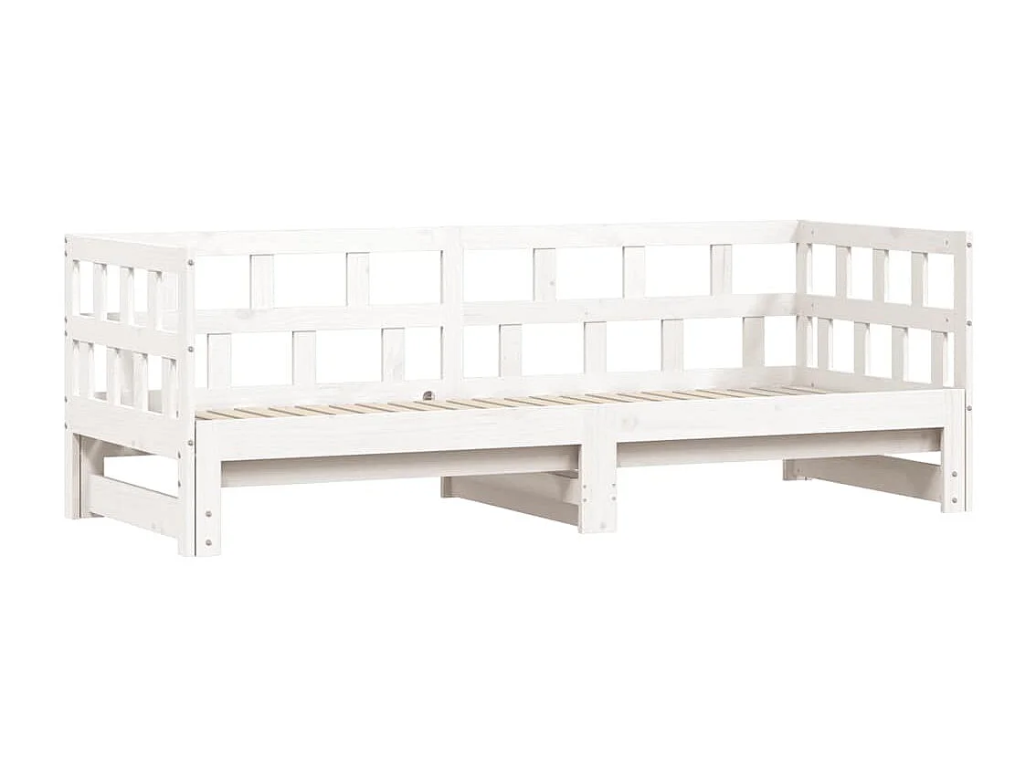 Cama de día y cama nido sin colchón 80x200 cm madera maciza