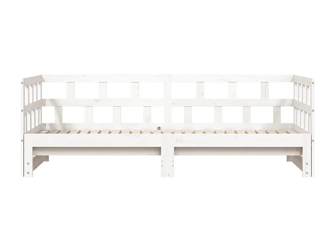 Cama de día y cama nido sin colchón 80x200 cm madera maciza